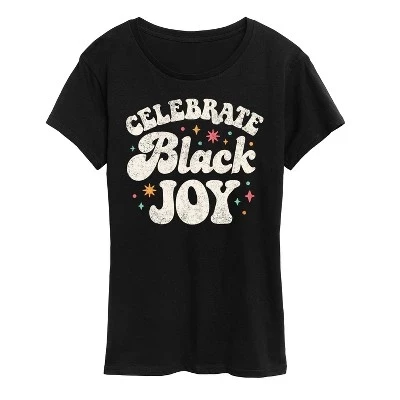 Женская футболка Celebrate Black Joy с коротким рукавом и графическим рисунком, черная