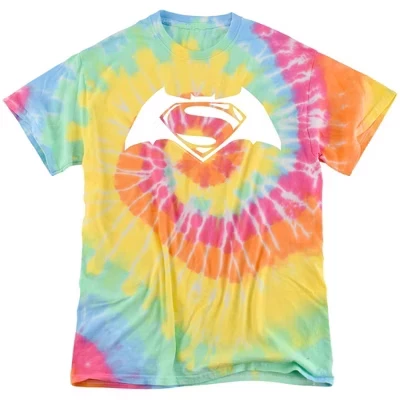 Мужская футболка с простым логотипом Tie Dye от Superman Simple, радужная спираль
