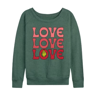 Женский лонгслив The Grinch Love Stack, можжевеловый