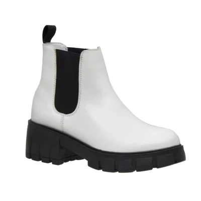 Женские ботинки Sasha slip on chelsea boot + пена с эффектом памяти, белый/черный