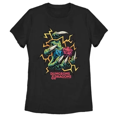 Женская футболка Monster Claw Dice Roll черного цвета