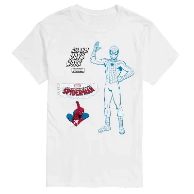Men's -  - Faux Multi Hit Short Sleeve Graphic T-Shirt white