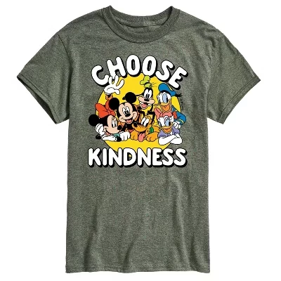 Мужская футболка Choose Kindness с коротким рукавом и рисунком зеленого цвета