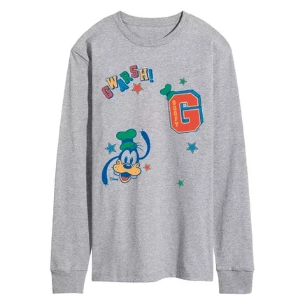 Мужской лонгслив Disney Goofy Gwarsh, серый