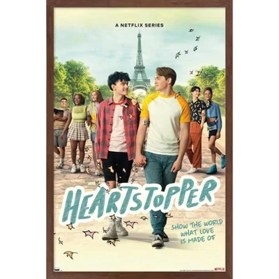 Netflix Heartstopper: Сезон 2 - Настенный плакат в рамке из красного дерева, выполненный на одном листе