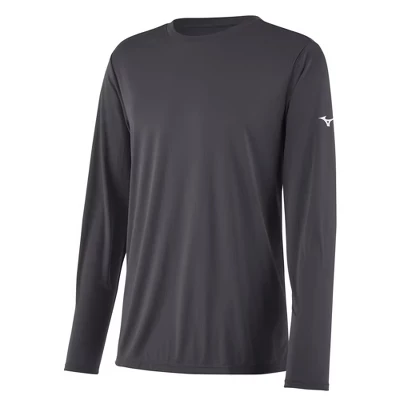 Мужская футболка Mizuno NXT с длинным рукавом, угольно-серая