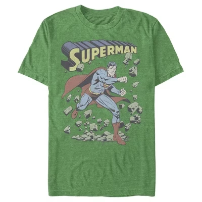 Мужская футболка DC Comics Супермен, зелёный меланж