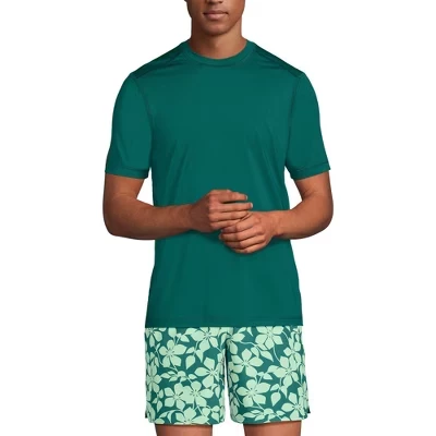 Мужская футболка для плавания с коротким рукавом Rash Guard из мягкого нефрита и изумруда