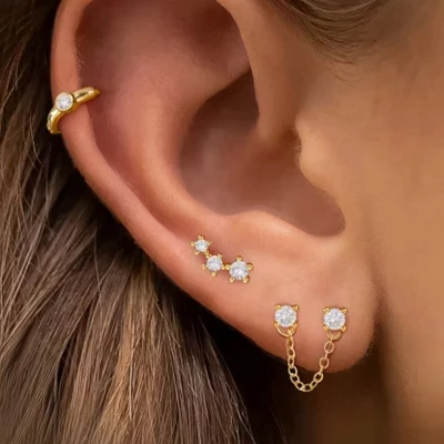 Серьги Turandoss с позолотой 18 карат, стиль 2