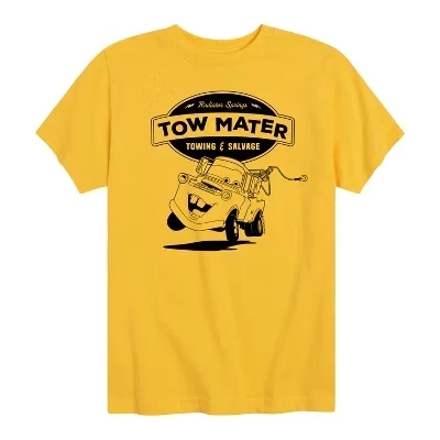 Футболка с коротким рукавом Tow Mater Towing And Salvage желтая с рисунком