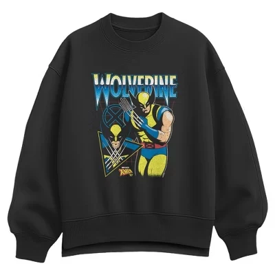 Женский свитшот X-Men Wolverine оверсайз, черный