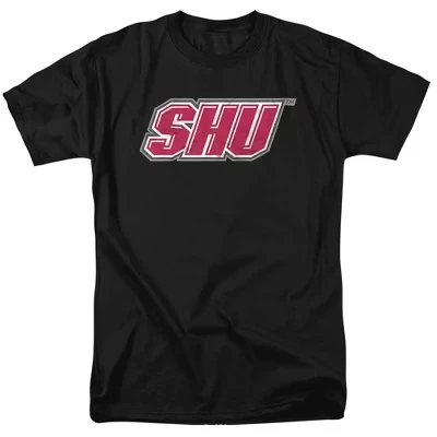 Мужская официальная футболка Sacred Heart University с надписью Distressed Primary черного цвета