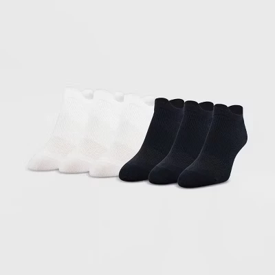 Спортивные носки 6pk Ultra Low No Show Tab Liner для активного отдыха на весь день - 5-10 белых/черных