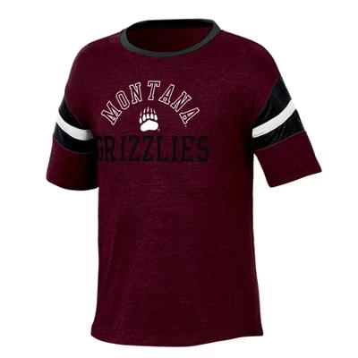 Рубашка в полоску с коротким рукавом для девочек Montana Grizzlies