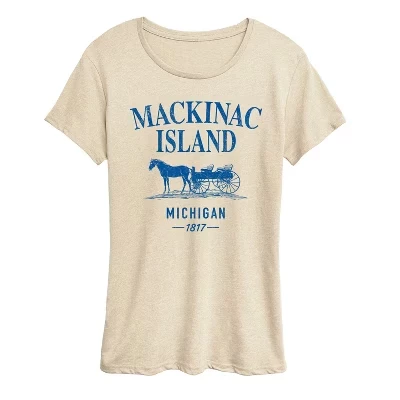 Женская футболка Instant Message Mackinac Island, бежевая