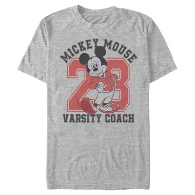 Мужская футболка Mickey & Friends Varsity Coach 28 от Mickey athletic heather
