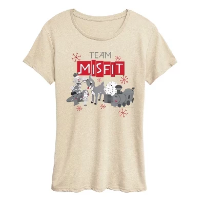 Женская футболка Rudolph - Team Misfit с коротким рукавом и графическим рисунком birch