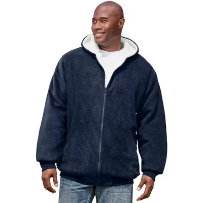 Мужская худи kingsize explorer из плюшевого флиса, синяя