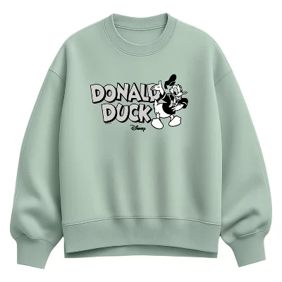 Женская толстовка Donald Duck Oversize из флиса с капюшоном seafoam