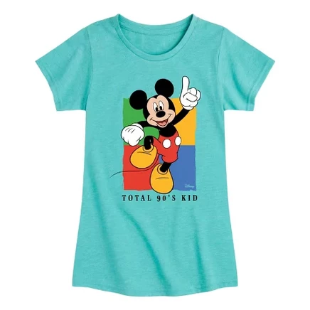 Футболка для девочек Disney Total 90s Kid, бирюзовая