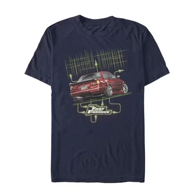 Мужская футболка Universal Fast & Furious, синяя