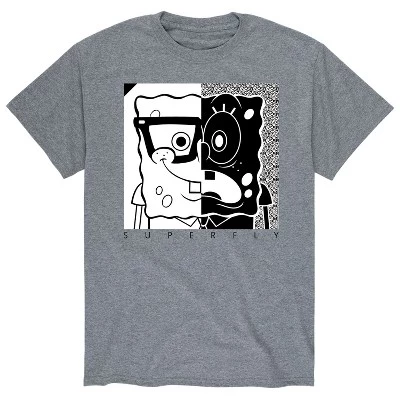Мужская футболка SpongeBob Superfly, серый меланж