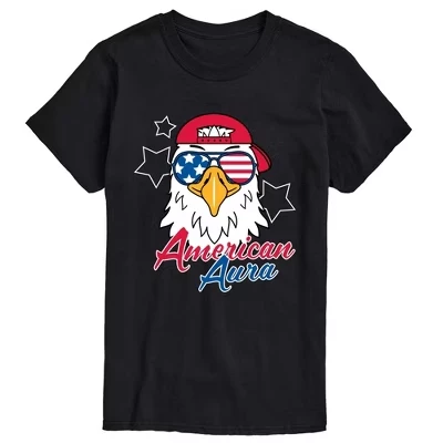 Мужская футболка American Aura Eagle с коротким рукавом и графическим рисунком, черная