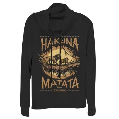 Женская толстовка The Lion King Hakuna Matata, черная