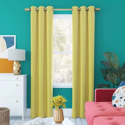 Штора Sun Zero Harper Bright Vibes блэкаут, желтая