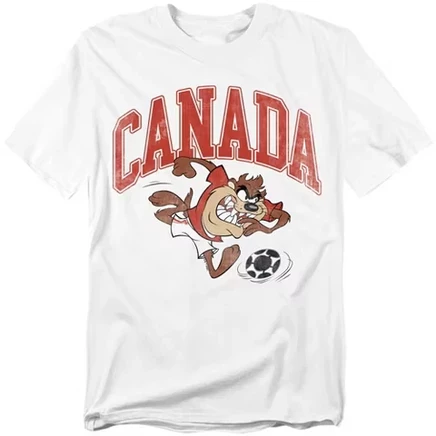 Мужская футболка Looney Tunes Taz Canada, белая