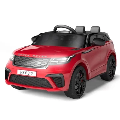 Детский электромобиль Land Rover на 12 В с родительским пультом дистанционного управления, MP3-плеером, качалкой и выдвижной планкой красного цвета