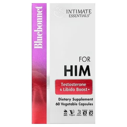 Nutrition Intimate Essentials®, для него, для повышения уровня тестостерона и либидо, 60 растительных капсул