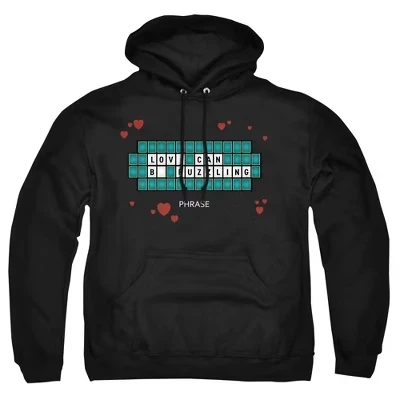 Men's Wheel Of Fortune Love Can Be Puzzling Pull-Over Hoodie black