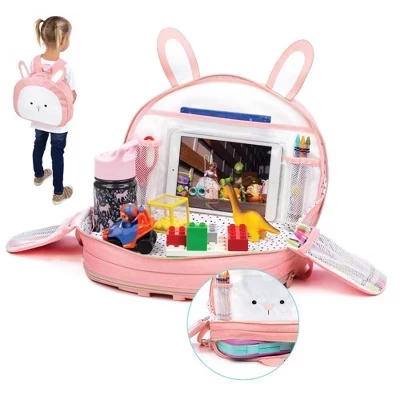 Детский дорожный поднос-рюкзак LulyBoo 10,5″, с зайчиком