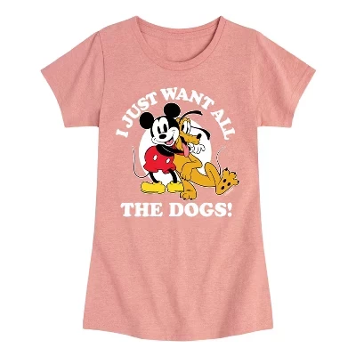 Приталенная футболка с коротким рукавом и рисунком Mickey Pluto Just Want All Dogs