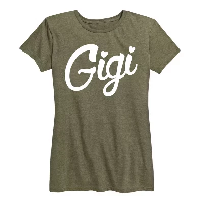 Женская футболка с коротким рукавом и графическим рисунком Gigi Script burnt olive