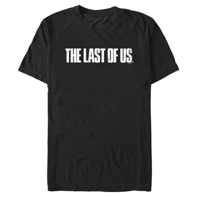 Мужская футболка с логотипом The Last of Us Distressed White черного цвета