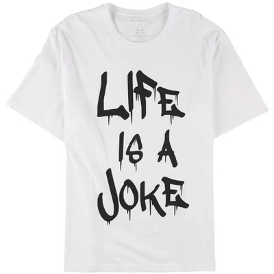 Мужская футболка с графическим рисунком Life Is A Joke белого цвета