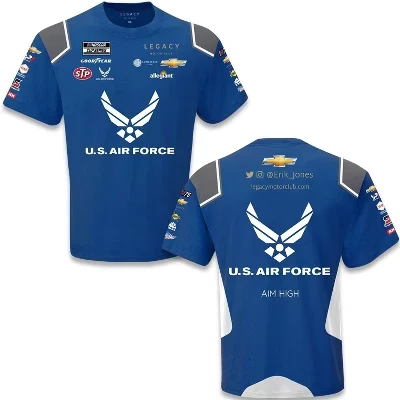Футболка Erik Jones 2023 Air Force Sublimated Uniform Pit Crew многоцветная
