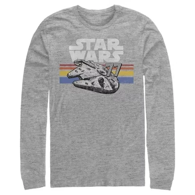 Мужской лонгслив Star Wars Falcon 77, серо-меланжевый