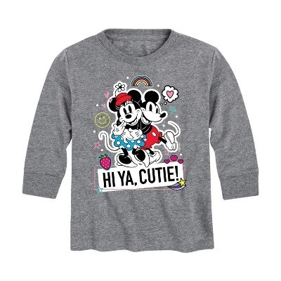 Лонгслив для мальчиков Disney Mickey Minnie, серый меланж