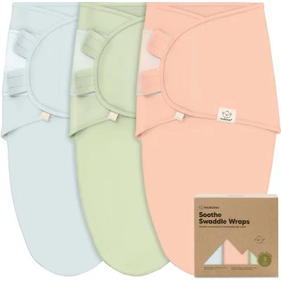 Пеленки для новорожденных KeaBabies 3 шт. органические, mellow