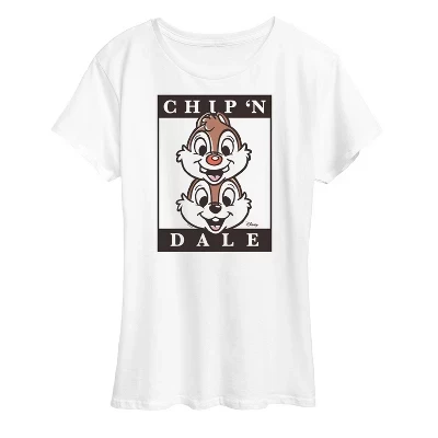 Женская футболка Disney Type Block Chip Dale, белая