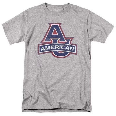 Мужская футболка Athletic heather с официальным логотипом Американского университета Athletic heather