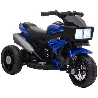 6V Детский мотоцикл Dirt Bike Электрический игрушечный внедорожный уличный велосипед на батарейках с музыкальным рожком и фарами, мотоцикл для девочек и мальчиков, синий, синий