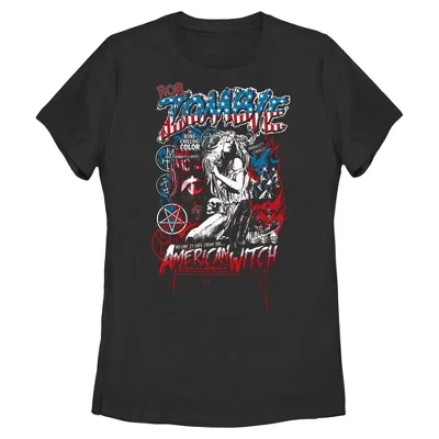 Женская футболка Rob Zombie American Witch черного цвета