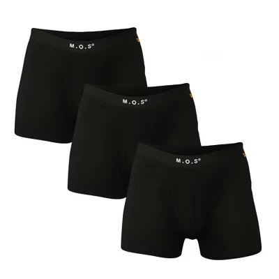 Мужские трусы-боксеры с подсумком Breathable Short Boxer 3 шт черные