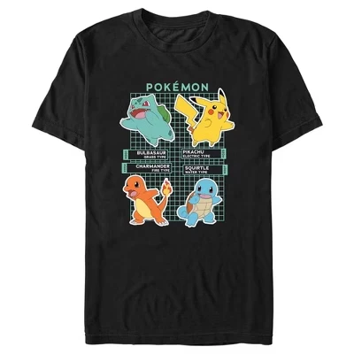 Мужская футболка Starters Grid от Pokedex черного цвета