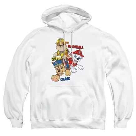 Мужская толстовка с капюшоном Paw Patrol Marshall Rubble Chase Jumping, белая