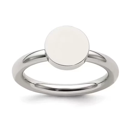 Кольцо Black Bow Jewelry Co. из стали, круг, 9 мм